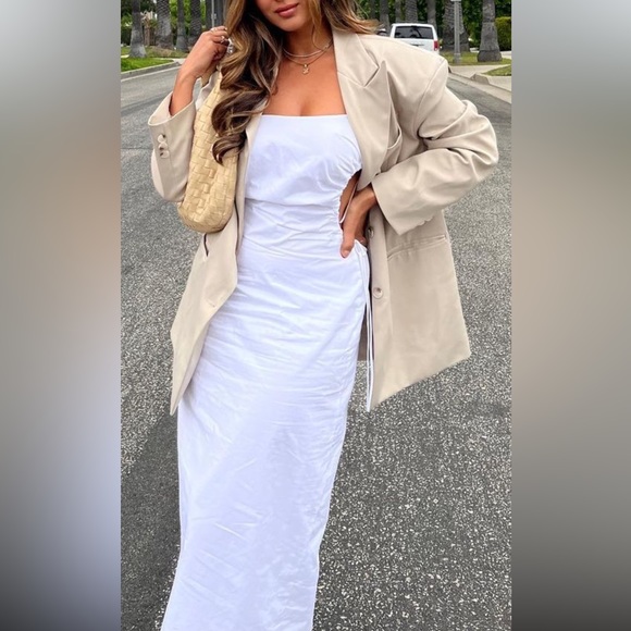 Zara white cutout midi dress - Picture 8 of 9